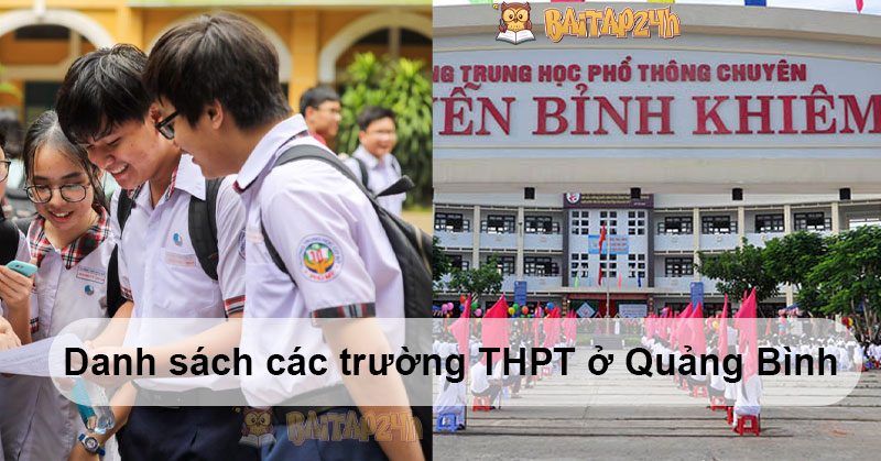 Danh sách các trường THPT ở Quảng Bình