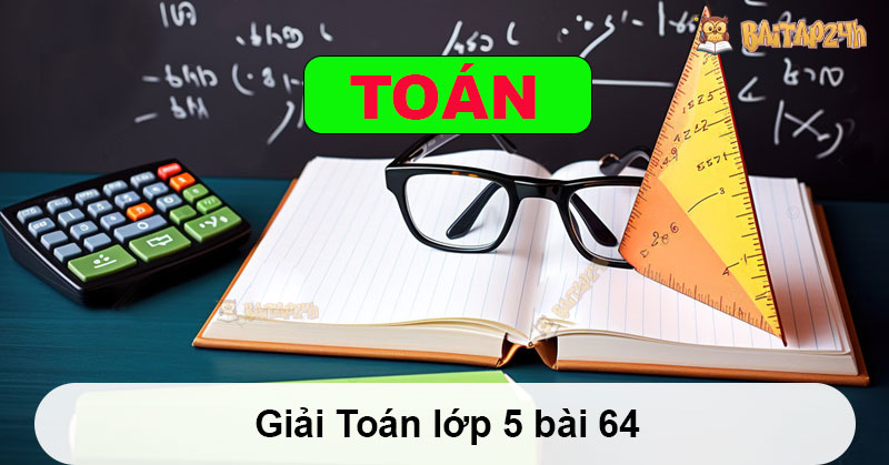 Giải Toán lớp 5 bài 64 - Có đáp án