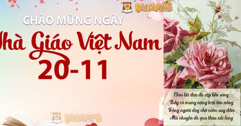 Những bài thơ hay 20/11 hay và ý nghĩa nhất