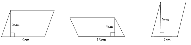 Giải Toán lớp 4 trang 104, 105 Luyện tập diện tích hình bình hành