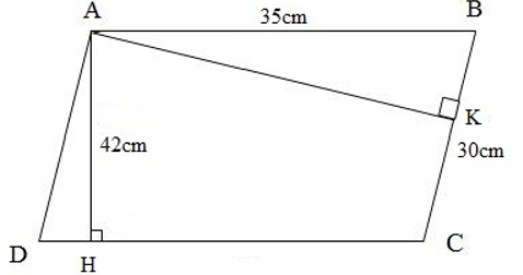 Giải Toán lớp 4 trang 104, 105 Luyện tập diện tích hình bình hành