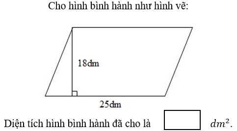 Giải Toán lớp 4 trang 104, 105 Luyện tập diện tích hình bình hành